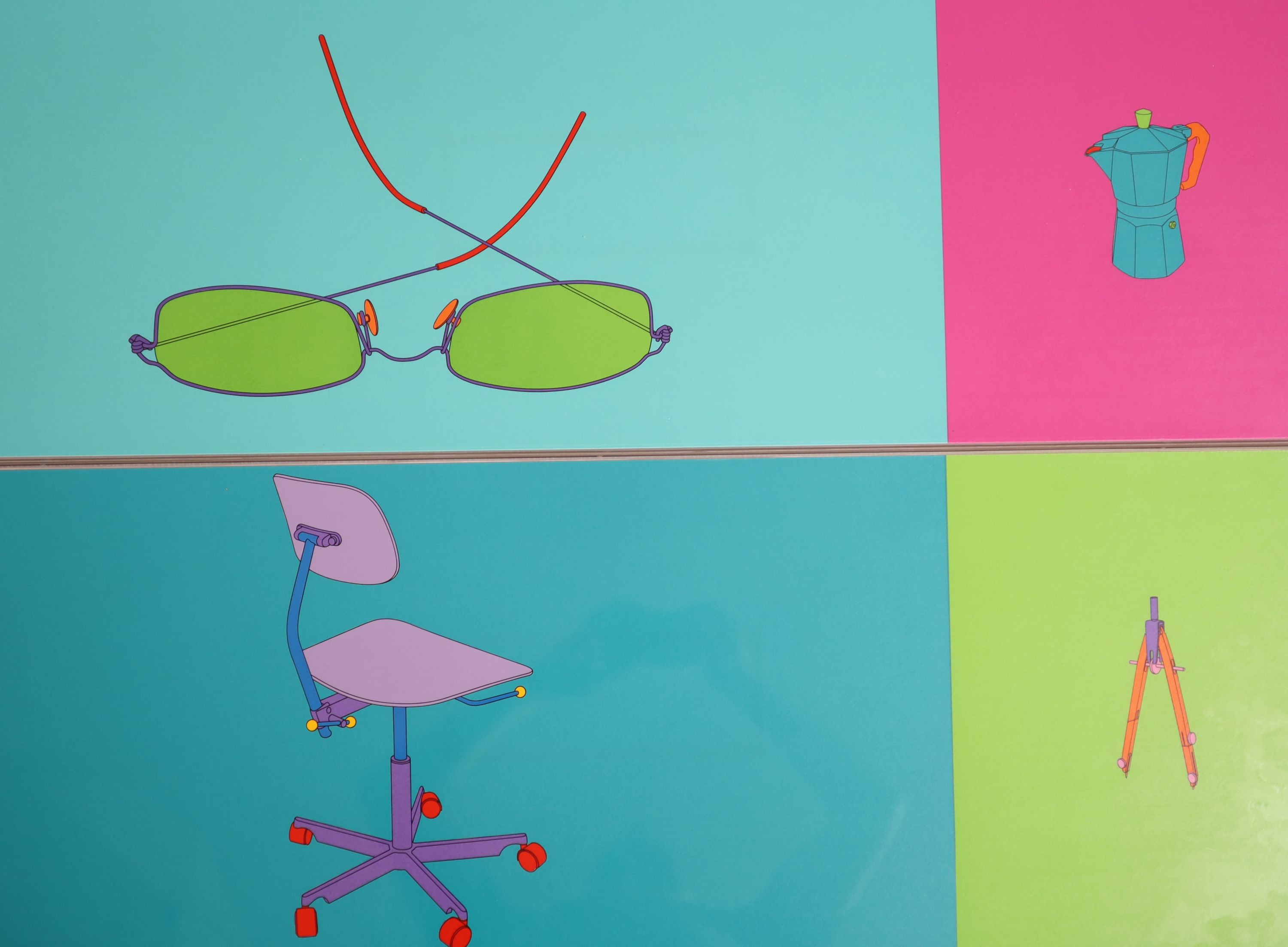 Michael Craig-Martin (Irish, 1941-), Folio, 2004, Set of 12 screenprints, 33 x 100cm.